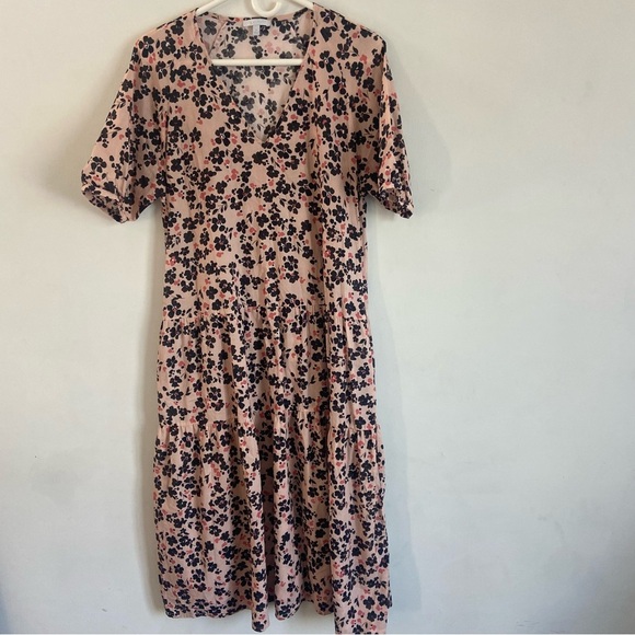Johnny Was Dresses & Skirts - Johnny Was Calme 100% Cotton V Neck Tiered Maxi Dress Floral Sz XS Oversized